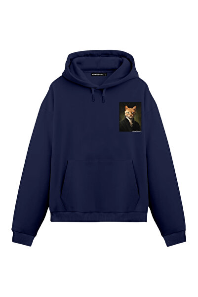 Mounte Bianca Unisex Signor Gatto - Obična majica sa kapuljačom