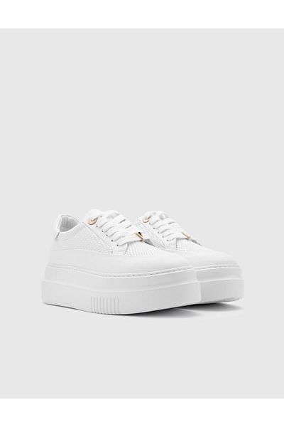 İLVİ Fien Genuine Floater Leather Women's White Sports Shoes