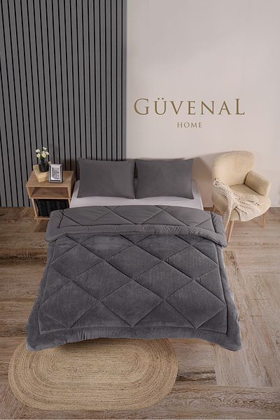 Güvenal Elite Wellsoft Double Sided Luxury Quilt Set - King Size Sleeping Set with Pillowcase