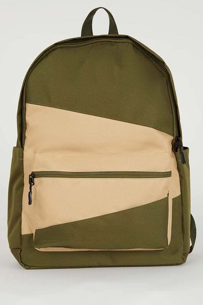 Bagorama Parted Unisex Fabric Daily, School and Sports Backpack - Khaki