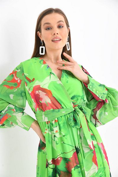 FTZ WOMEN Γυναικείο φόρεμα σιφόν Benetton 30405