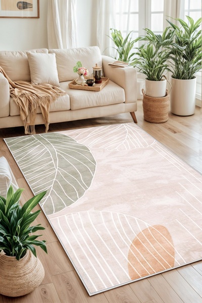 West Home Bohem Yıkanabilir Kaymaz Taban Leke Tutmaz Salon Halısı Mutfak Halısı ve Yolluk