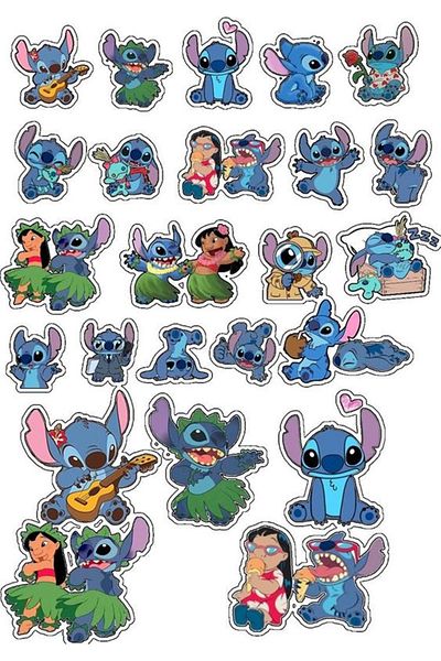 Sticksy Lilo and Stitchsticker Phone Laptop Notebook Tablet Notebook Flask Sticker Sticker St661