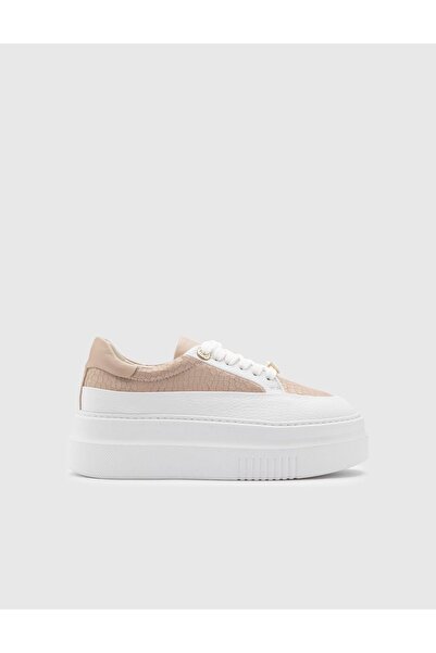 İLVİ Fien Hakiki Deri Kadın Vizon Spor Ayakkabı