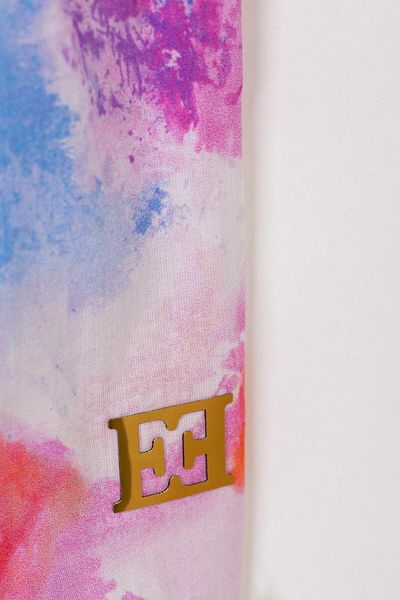 Escada Color Patterned Children's Skirt with Stripe Detail