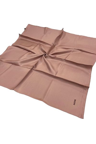 Aker Απλό μεταξωτό κασκόλ Twill - Powder 992