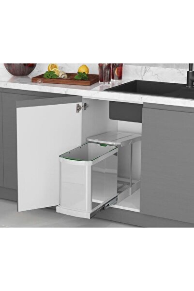 STARAX Raylı Dolap Içi Paslanmaz Çöp Kovası 24 L