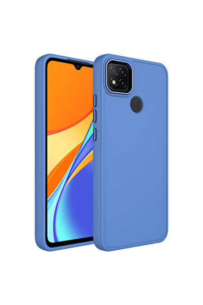 TechTrove Redmi 9C İçin Uyumlu Metal Çerçeve ve Buton Tasarımlı Silikon Kılıf