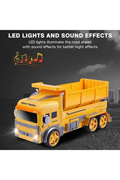 Genel Markalar Çocuk R/c Uzaktan Kumandalı Sensörlü Şarjlı Robota Dönüşen Inşaat Kamyonu