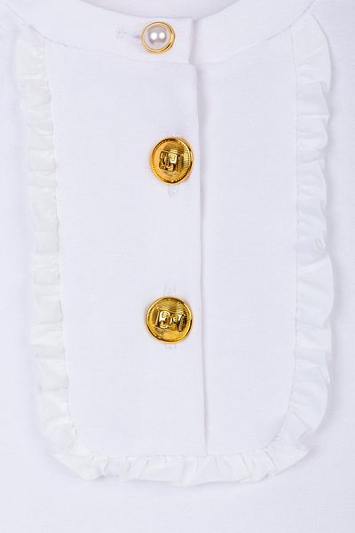 Escada Colorful Skirt Long Sleeve White Children's Dress