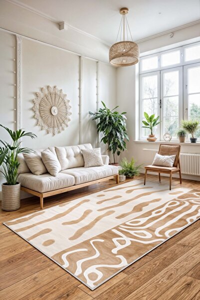West Home Bohemian Washable Non-Slip Base Stain Resistant Living Room Carpet ...