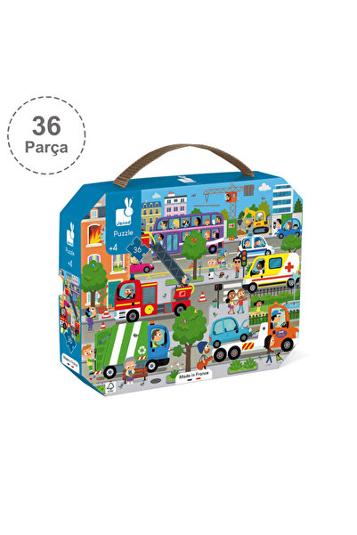 Janod 36 Parça Çantalı Puzzle - Şehir