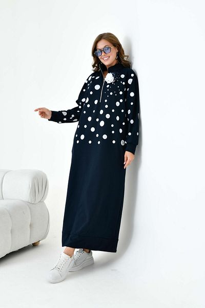 FTZ WOMEN Women's Two Thread Dress Navy Blue 30902