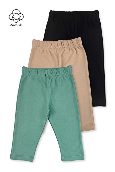 Erkek Kız Unisex Bebek 3'lü Set Basic Mevsimlik Ve Kışlık Alt Eşofman