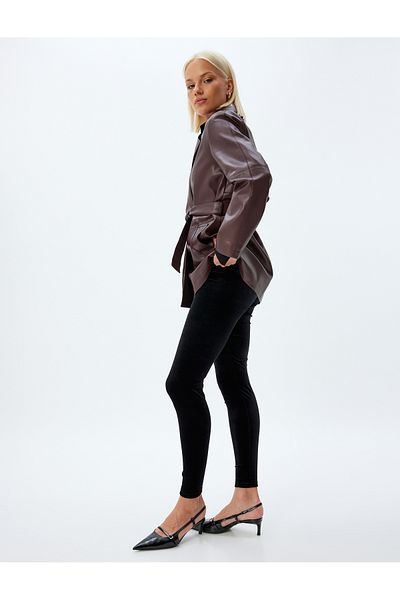 Koton Jambiere de catifea slim cu talie standard