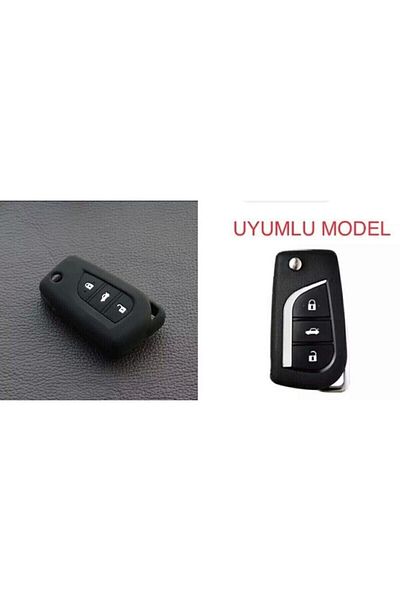 Carlifestyle Toyota Corolla Auris Yaris Avensis Silicone Key Case Black Color