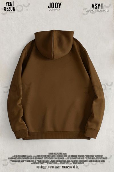 Jooy Company Суитшърт с качулка Los Angeles Brown 3 Thread