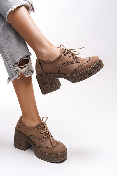 Riccon Ghinziss Vizon Сукняні лофери для жінок - на підборах і шнурівці 00121570