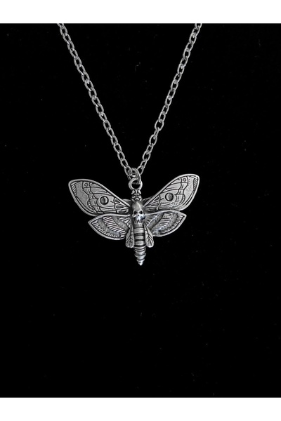 DarkellaStore Gothic Gotik Punk Kelebek Güve Kolye
