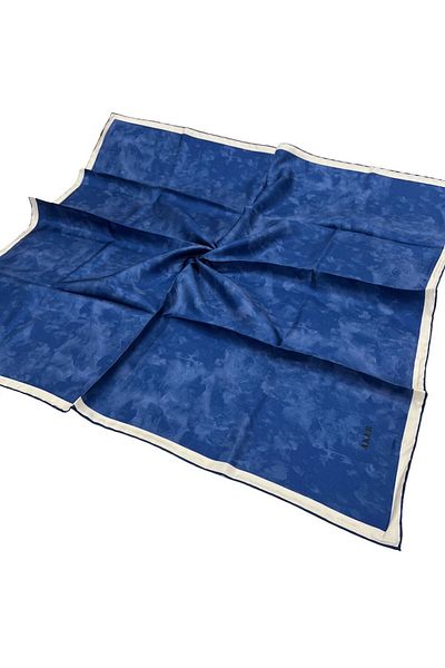 Aker Μπλε νύχτας κρέμα Twill μεταξωτό κασκόλ - 7208713 -923