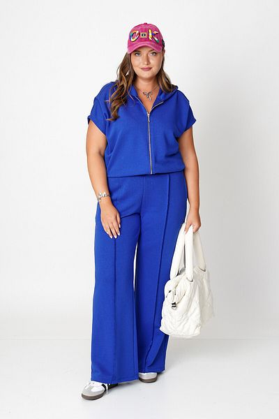 Büyük Moda Set de hanorac și pantaloni de trening cu fermoar