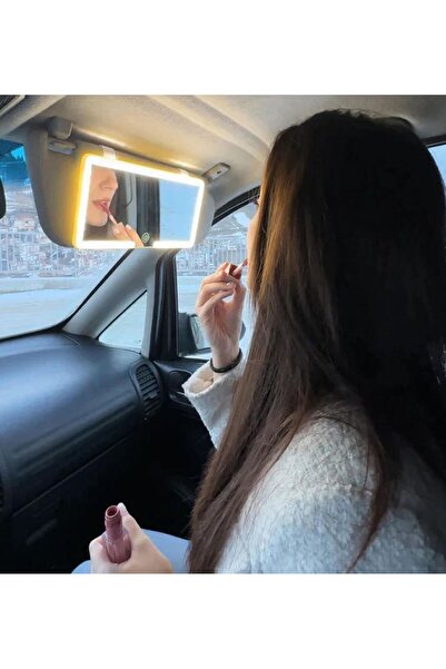 BTL OTOMOTİV Araba Güneşlik Aynası Oto 4 Modlu Şarjlı Güneşlik Makyaj Aynası Araba Makyaj Aynası