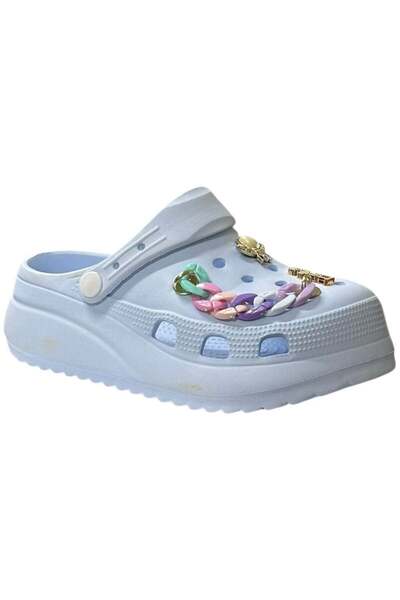 Akınal Bella E428 Buz Mavi Kadın Hastane Sabo Terlik Sandalet