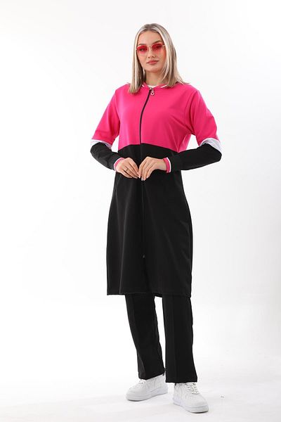 WestBound Γυναικείο Σετ Φόρμα Hijab Μακρύ Casual Αθλητικό Σετ ΦΟΥΣΙΑ