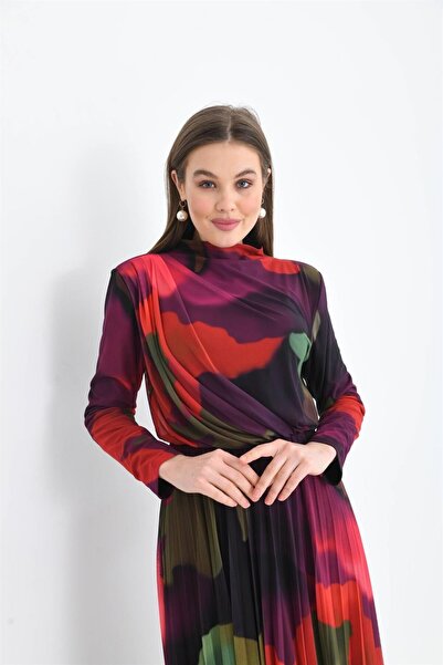 FTZ WOMEN Γυναικείο φόρεμα Lycra τούλι Μωβ 30417