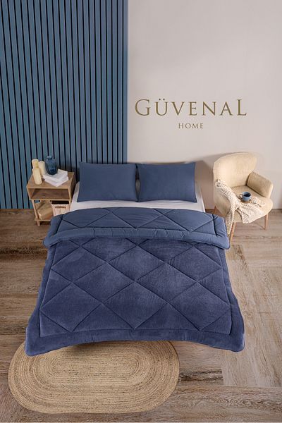 Güvenal Elite Wellsoft Double Sided Luxury Quilt Set - King Size Sleeping Set with Pillowcase