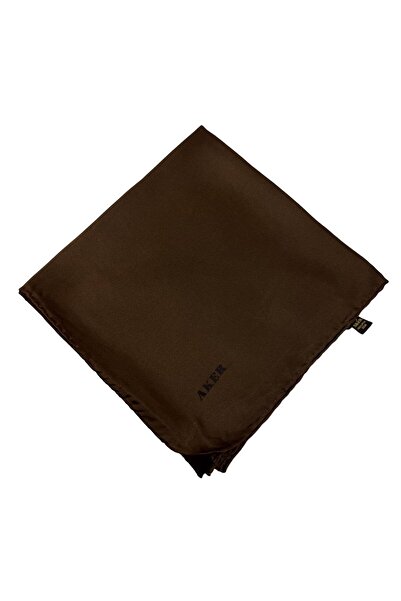 Aker Düz İpek Eşarp Sura - Kahve 339 - Büyük Boy