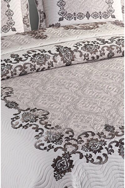 Örtüm Çift Kişilik Microfiber Kapitone Yatak Örtüsü(GLORİA KAHVE)