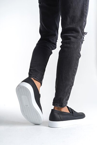 Aymood SLW180 Estilo X - Чоловічі повсякденні спортивні кросівки, без шнурків, чорні