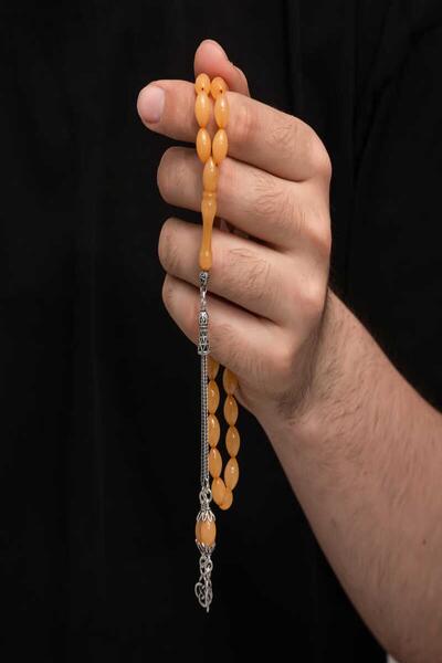 Nextpage Silver Tassel Clamping Amber Prayer Beads