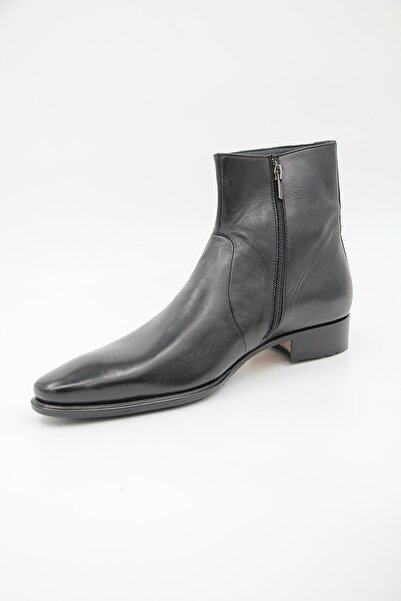 VİYA Viya 300 Ανδρικές Γνήσιες Δερμάτινες Κλασικές Μπότες - Μαύρο