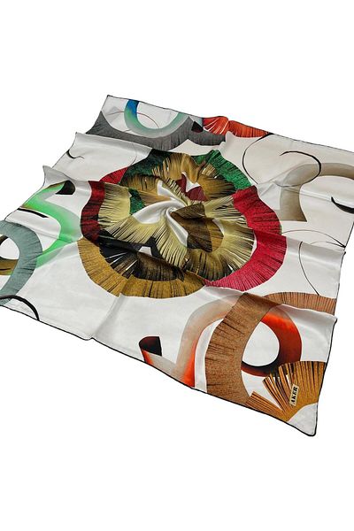 Aker Κρέμα Sura Silk Scarf - 7060701 -312