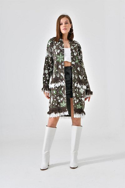 FTZ WOMEN Women's Floral Patterned Clothing - Brown 20029