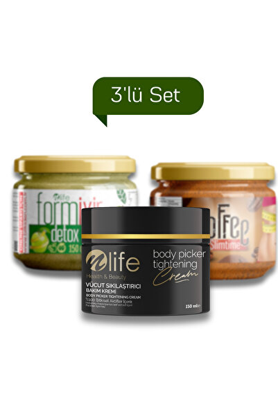NLife Detox Çayı, Kahve, Sıkılaştırıcı Selülit Ve Çatlak Kremi Slimfit Set