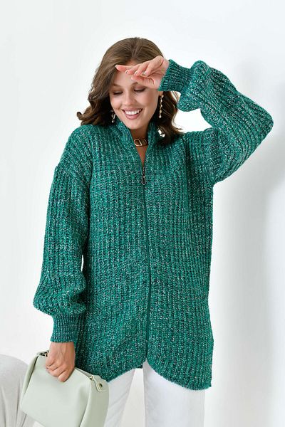 FTZ WOMEN Benetton 20871 - Ftz γυναικεία ζακέτα με φερμουάρ ντεγκραντέ
