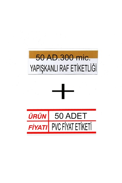 MT Pvc Arkası Yapışkanlı Raf Önü Fiyat Etiketliği + Silinebilir Raf Etiketi