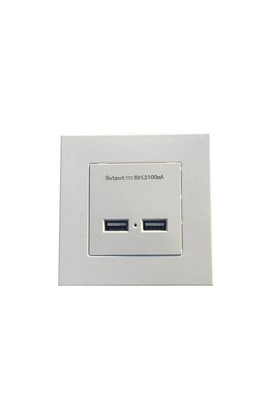 KEEPRO Usb Wall Mounted Socket 2 Port Usb 2.0 Socket 5v 2100ma