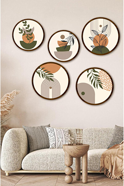 kutuTR Dekorize Mdf 5 Parça Çerçeve Görünümlü Tablo Set 5017