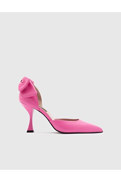 İLVİ Javadd Genuine Leather Women's Pink Heeled Sandals