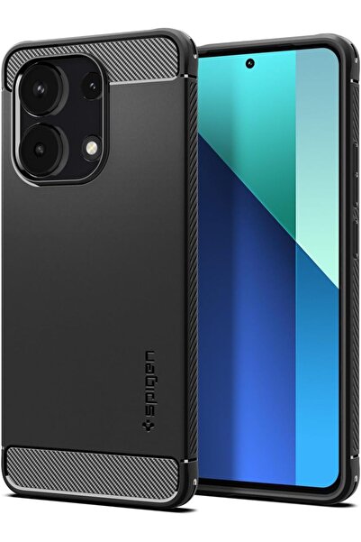 STOREMAX هاتف Xiaomi Redmi Note 13 - غطاء ذو درع متين أسود غير لامع ACS07664 ...