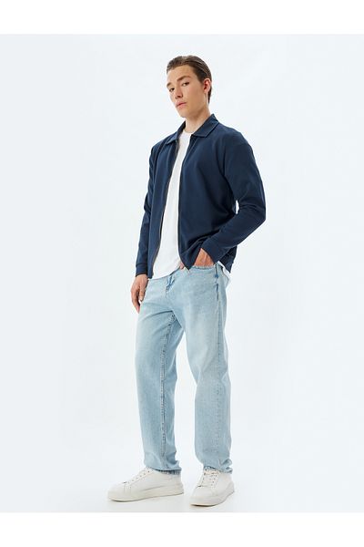 Koton Ανδρικό μπουφάν για ενήλικες Navy Blue 5WAM50014MK
