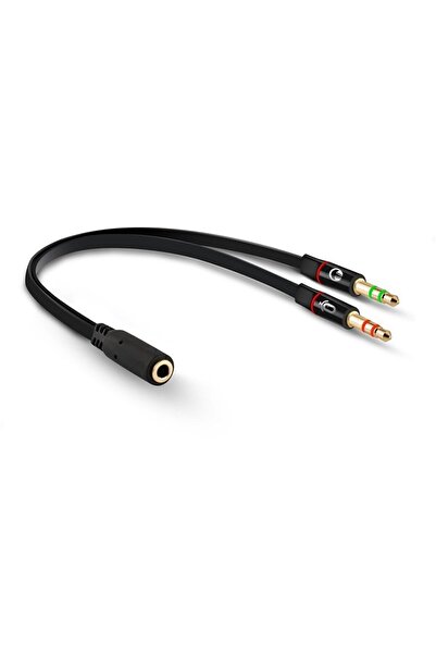 KEEPRO Headphone Microphone Splitter Splitter Cable 2 X 3, 5 mm Stereo Cable