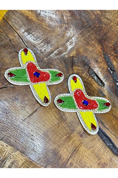 Gönülden Tasarım 9X7 CM 2 KOMADA SET EPAULETA SA PERLAMA - APLIKACIJA ZA ŠIVANJE