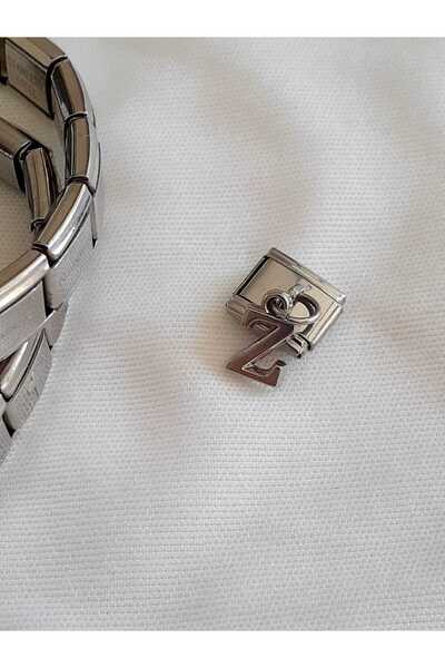 bijoux uniques Z Harfli Çelik İtalyan Charm