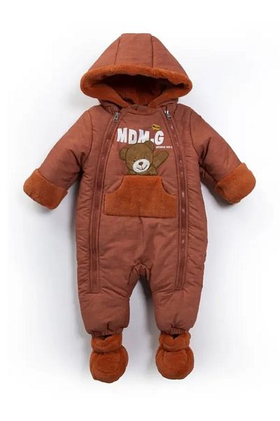 MDM Welsoft Winter Jumpsuit for Baby Boy - Astronaut Cosmonaut Coat with Pockets and Gloves