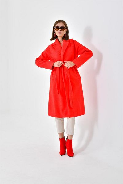FTZ WOMEN Women's Stamped Coat Red 30625